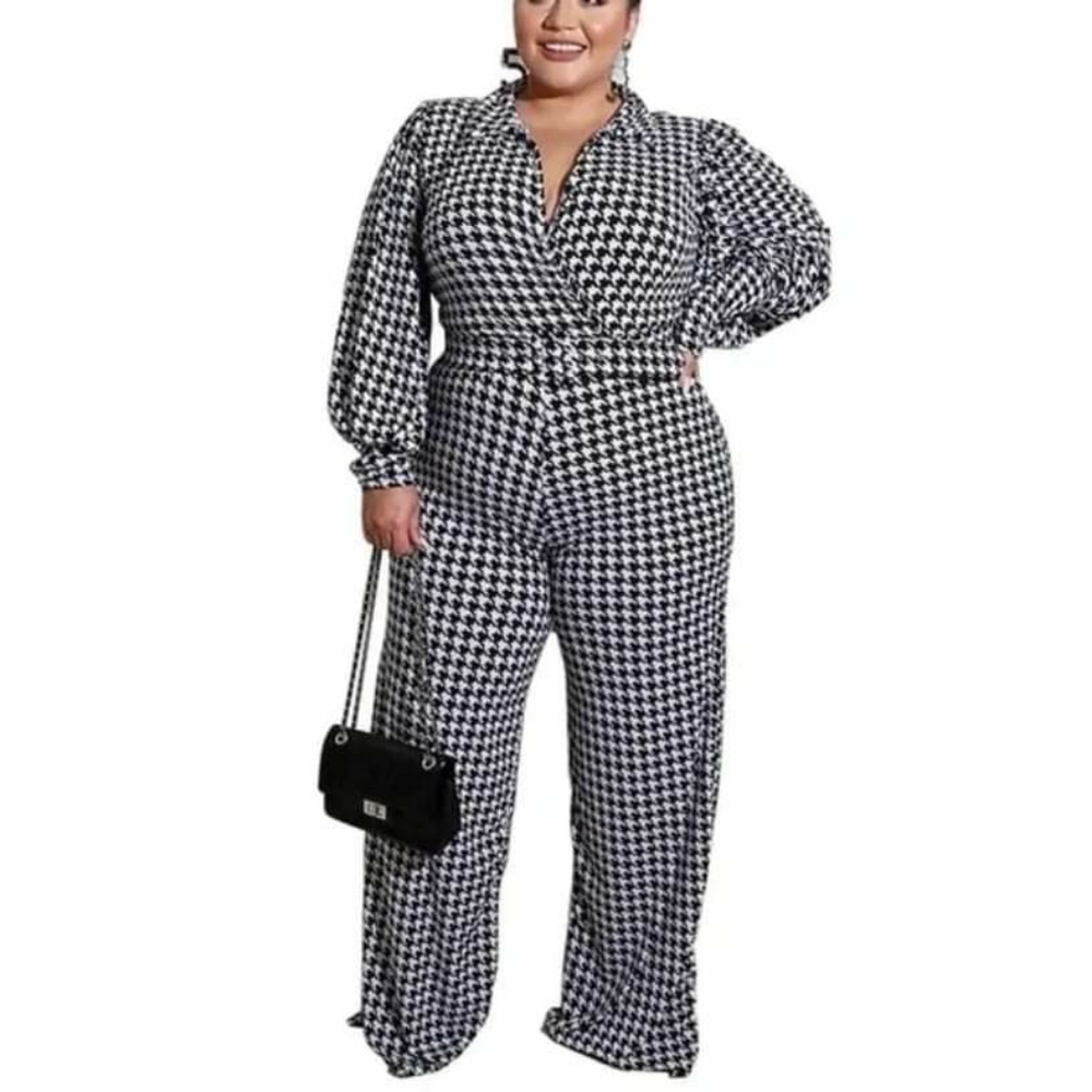 Women’s plaid jumpsuit